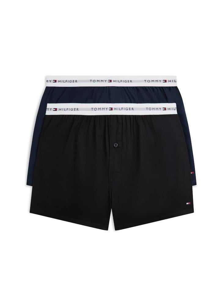 TOMMY HILFIGER 2-Pack Signature Logo Woven Boxer Shorts - Image 1